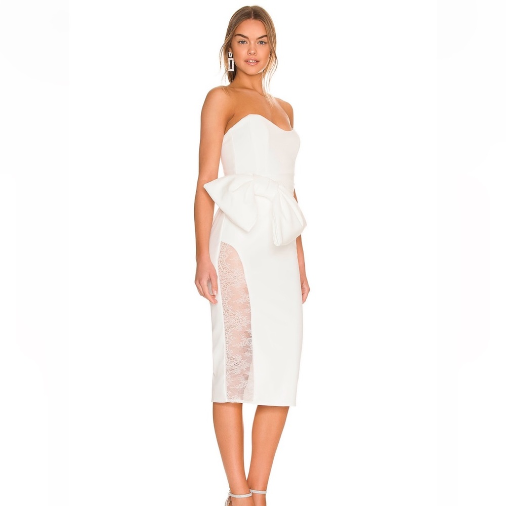 Natalie Bustier Lace Midi Dress (REVOLVE BEST SELLER)